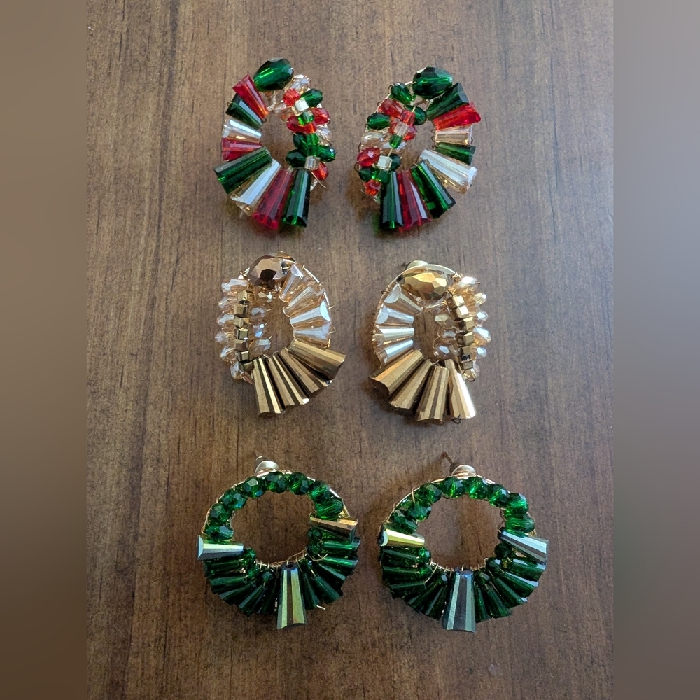 Elegant Multicolor Hoop Earrings Set